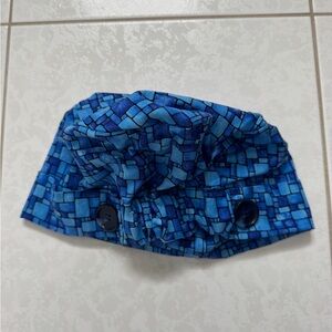 3 Blue nursing scrub cap